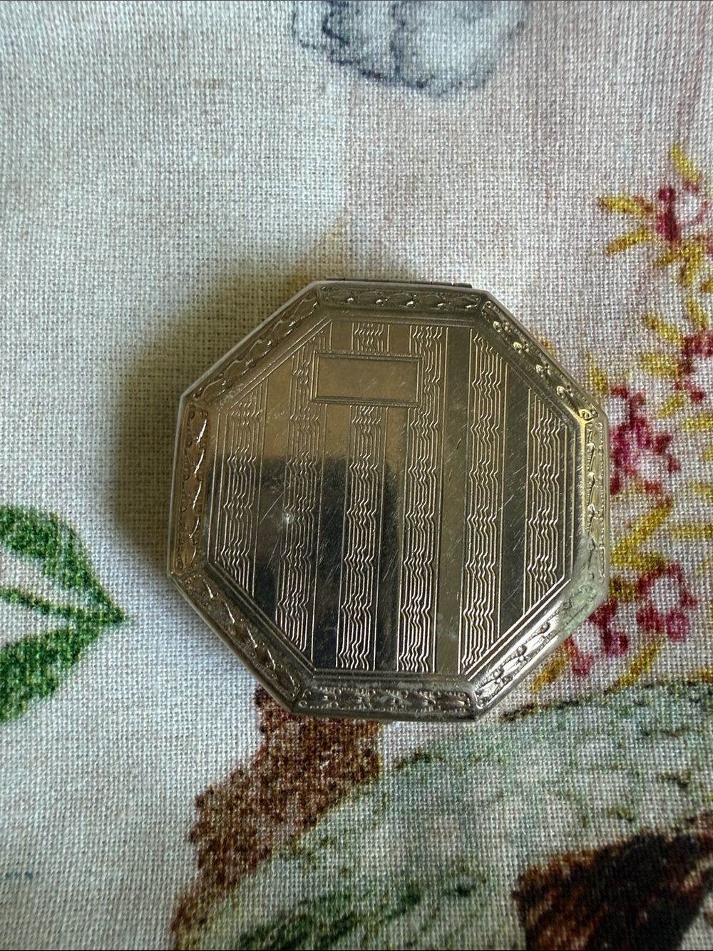 Vintage 1920s Richard Hudnut Le Debut Art Deco Octagon Rouge Compact Complete